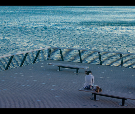 365_32 - 2-15-2012 - Woman, Dog and Sea-